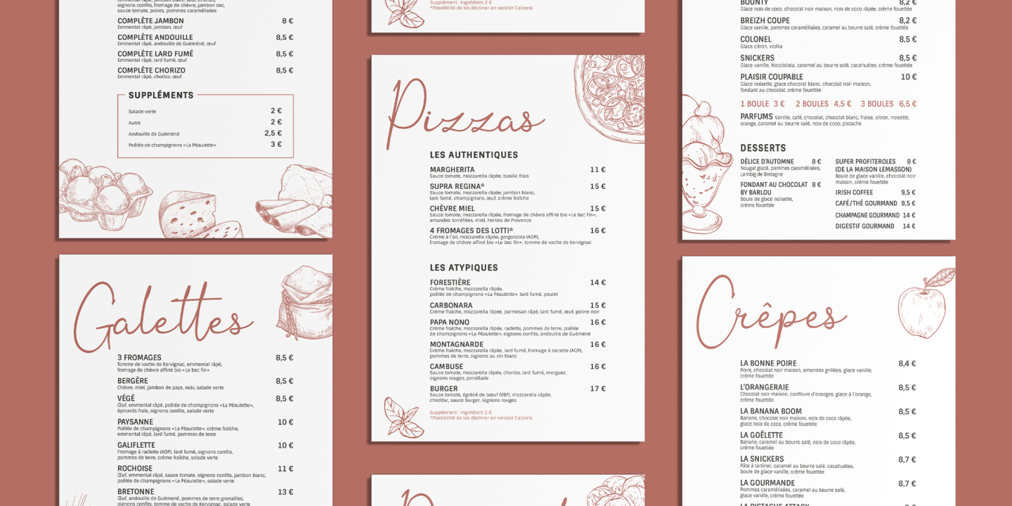 La Cambuse - Feuillets menu A5